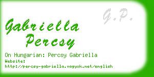 gabriella percsy business card